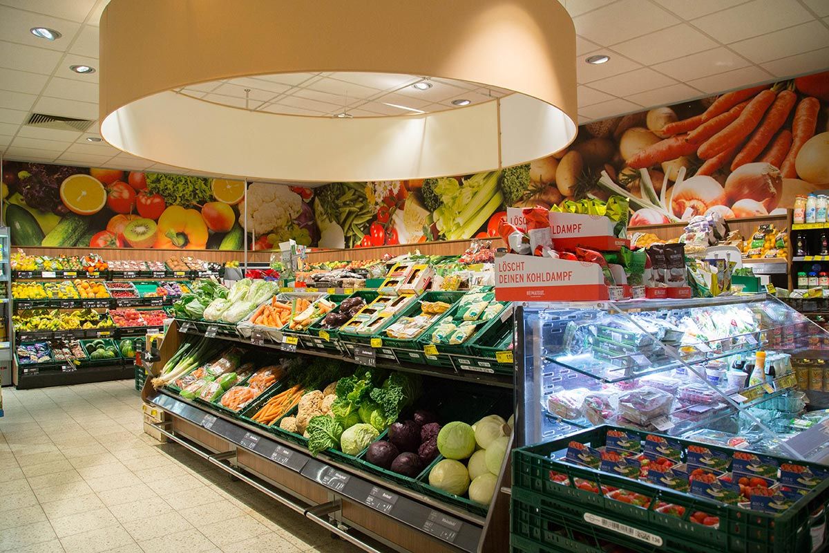 Obst- und Gemüseabteilung